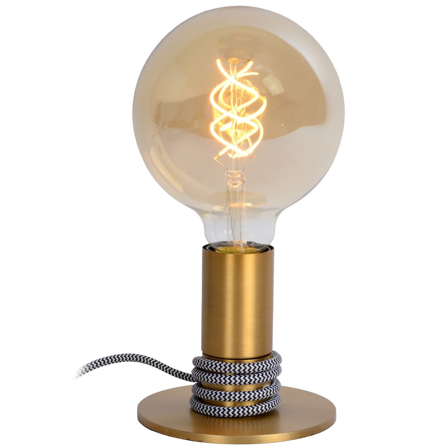 Loftowa LAMPKA stołowa MARIT 45576/01/02 Lucide metalowa LAMPA stojąca mosiądz