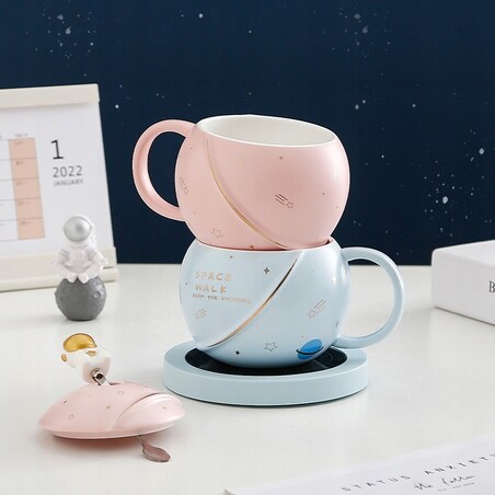 ZESTAW KUBEK Z PODGRZEWACZEM + Łyżka + Kabel USB PREZENT KUBEK ŚWIĄTECZNY