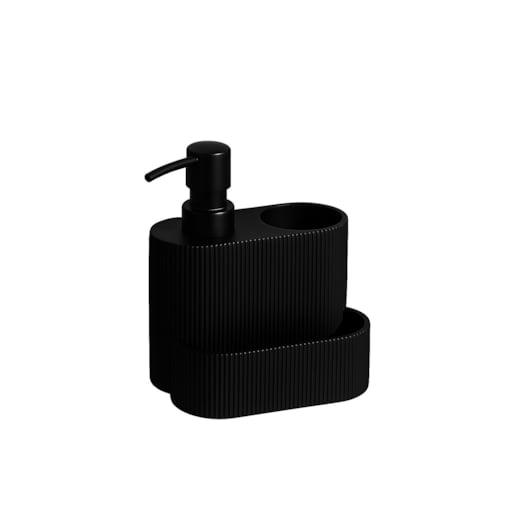 Dozownik do płynu do naczyń KIMU z miejscem na gąbkę i szczotkę