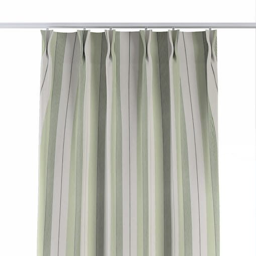 Zasłona na haczykach flex podwójnych 130x260 zielone pasy