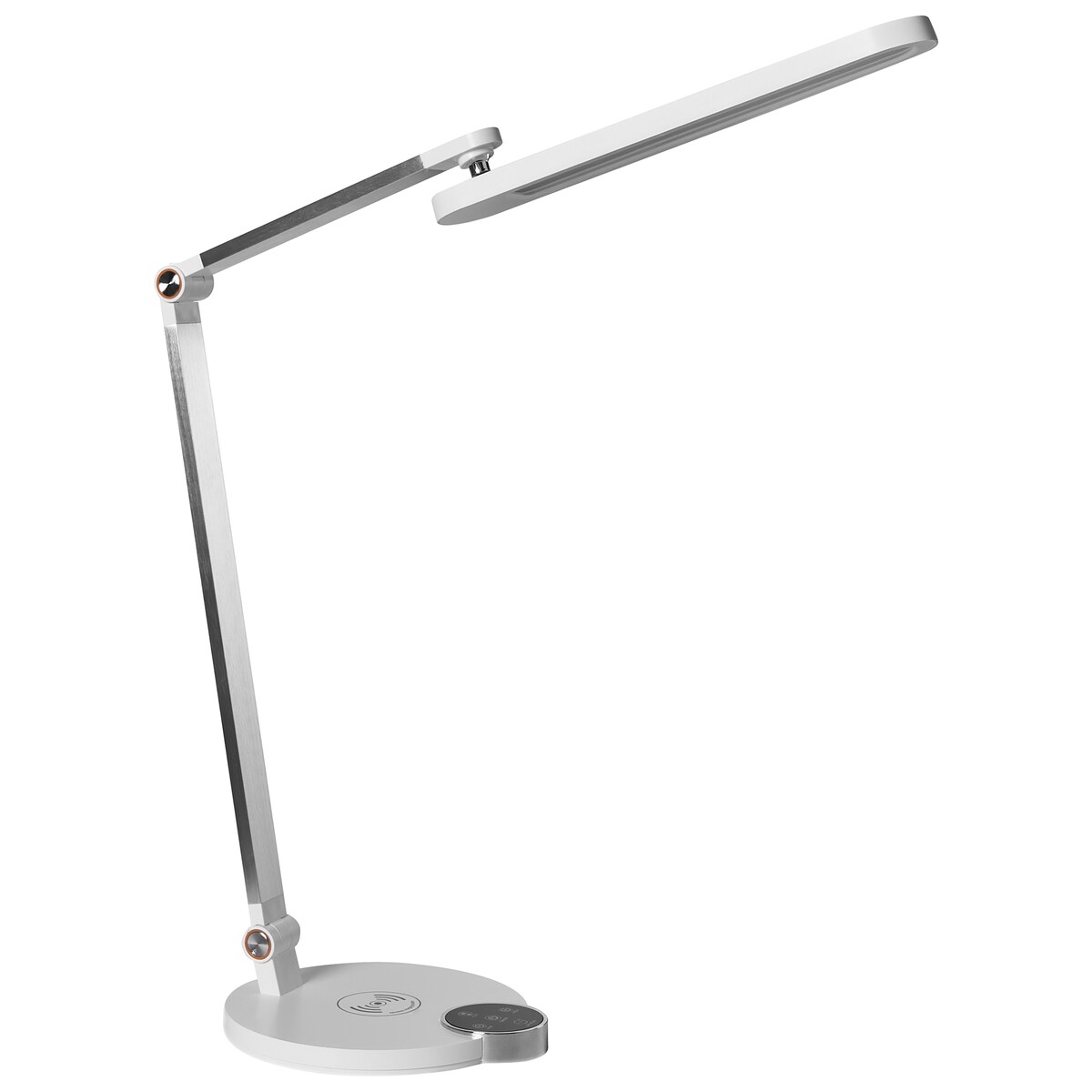 Lampa biurkowa LED CAROY Z ładowarką indukcyjną Biały
