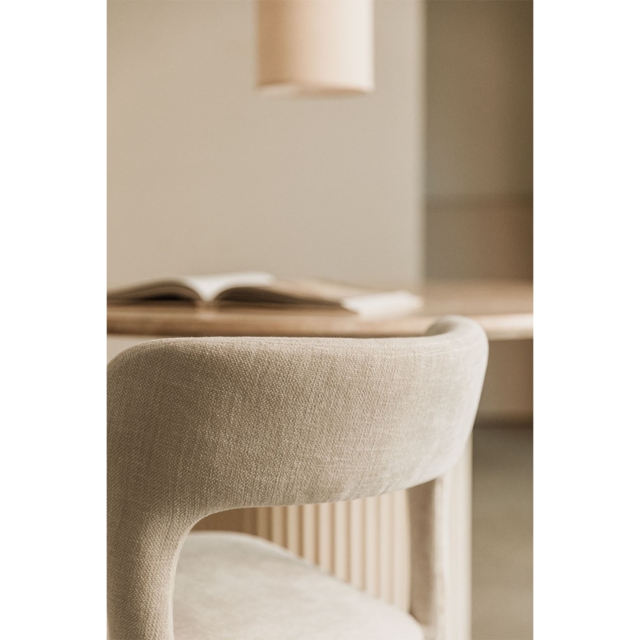 Krzesło do jadalni tapicerowane Brussels kremowe