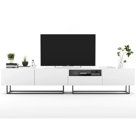 Szafka RTV Loft Biały MAT Komoda RTV Loft Szuflada 240 cm