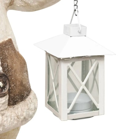 Figurka świąteczna Dziewczynka w czapce z latarnią 40 cm