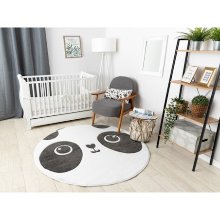 Dywan PETIT PANDA koło biały koło 120 cm