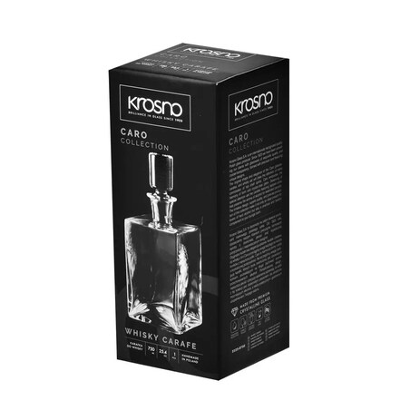 Karafka Szklana z Korkiem do Whisky Nalewek Koniaku 0,75 ml Krosno Solidna