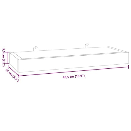 vidaXL Półki ścienne, 2 szt., 40x15x4 cm, lite drewno tekowe