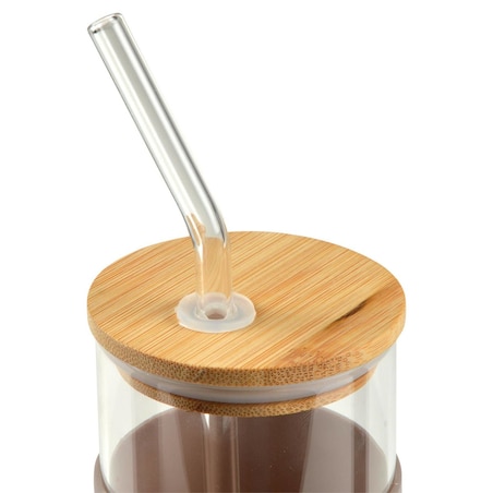 Szklany bidon z silikonową osłonką, 0,5l