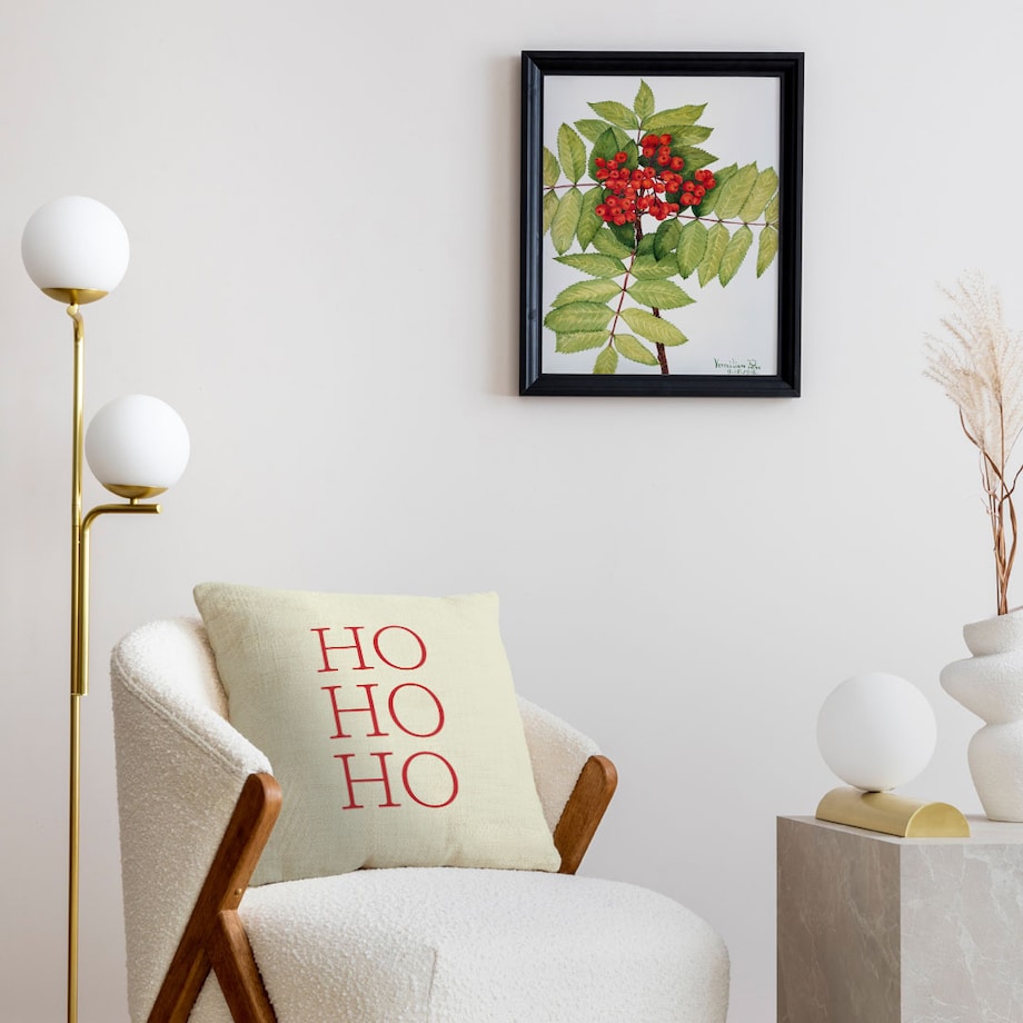 Poduszka świąteczna - Ho Ho Ho - beżowa 45x45 cm