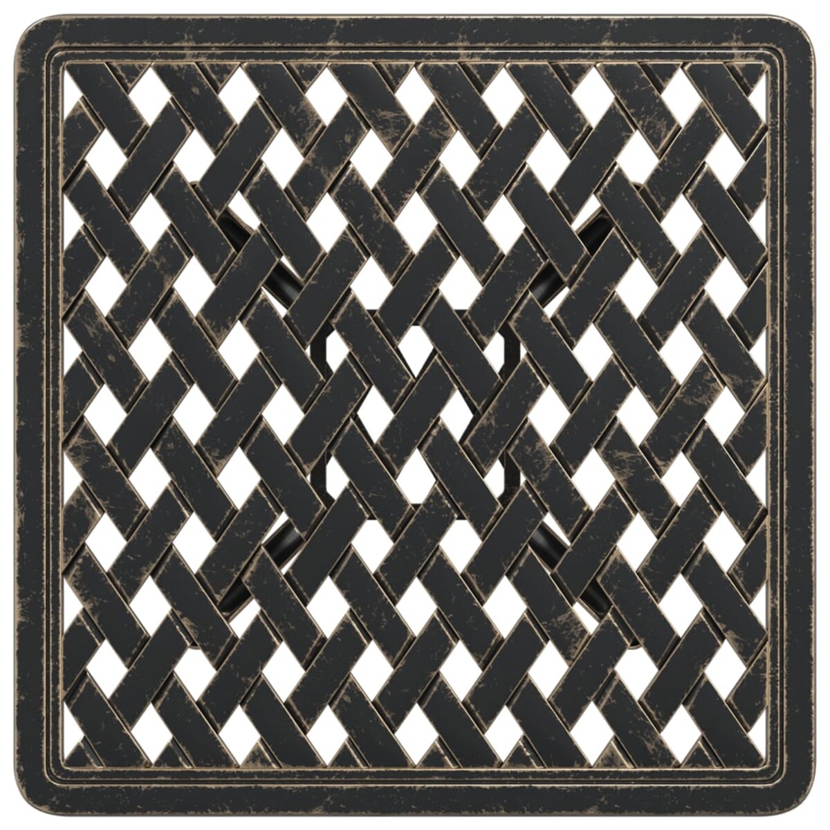vidaXL Stolik ogrodowy, brąz, 53x53x53 cm, odlewane aluminium