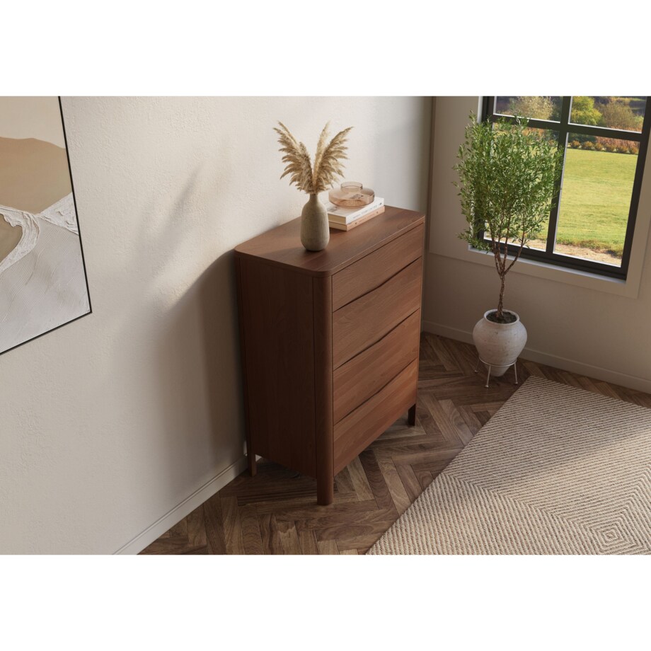 Drewniana komoda bukowa Visby MODENA 80 / kolor orzech