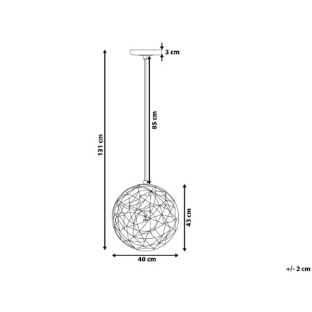 Lampa wisząca metalowa czarna LEMME