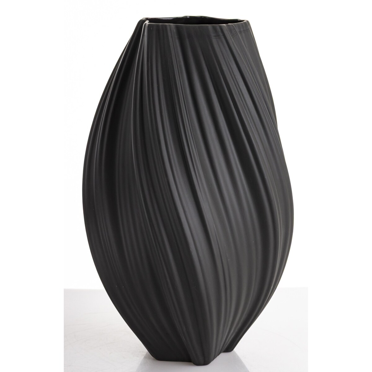 Wazon porcelanowy 34x18x18 cm MARIKO czarny