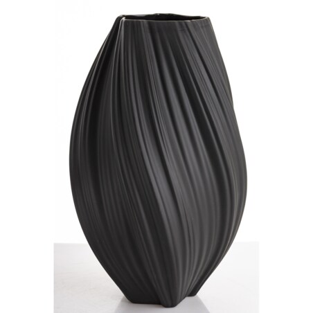 Wazon porcelanowy 34x18x18 cm MARIKO czarny