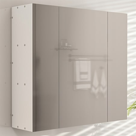 Szafka łazienkowa wisząca biała 2-drzwiowa nowoczesna ścienna 3 półki 80 cm