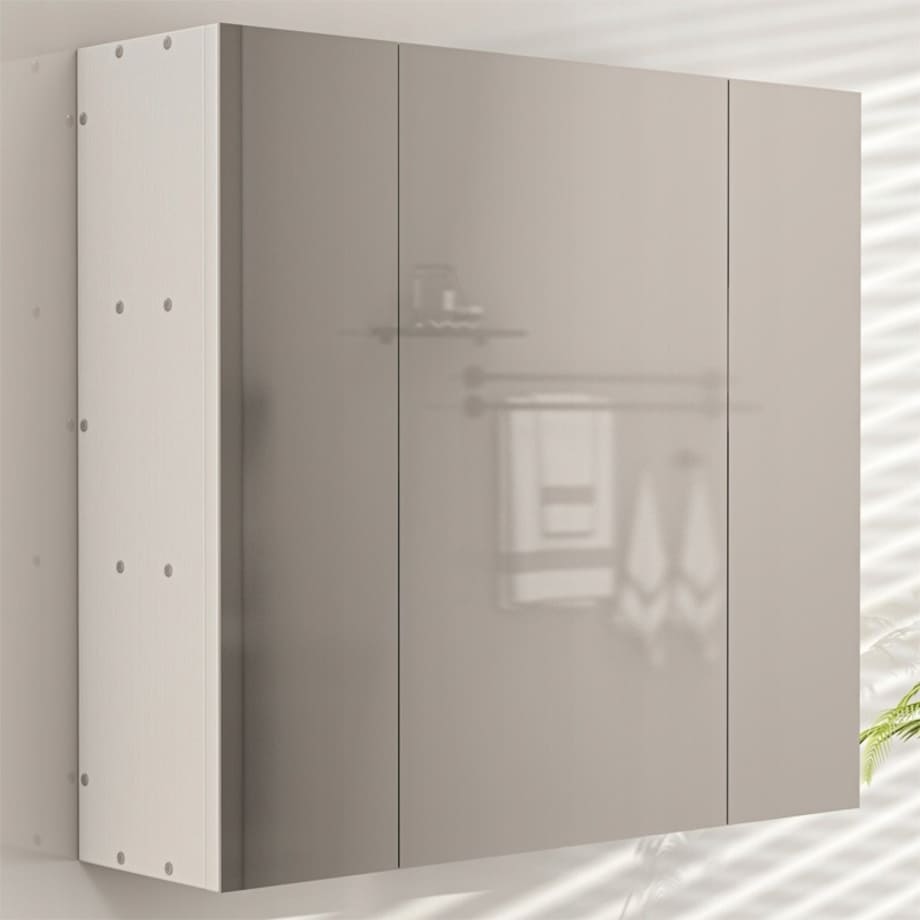 Szafka łazienkowa wisząca biała 2-drzwiowa nowoczesna ścienna 3 półki 80 cm