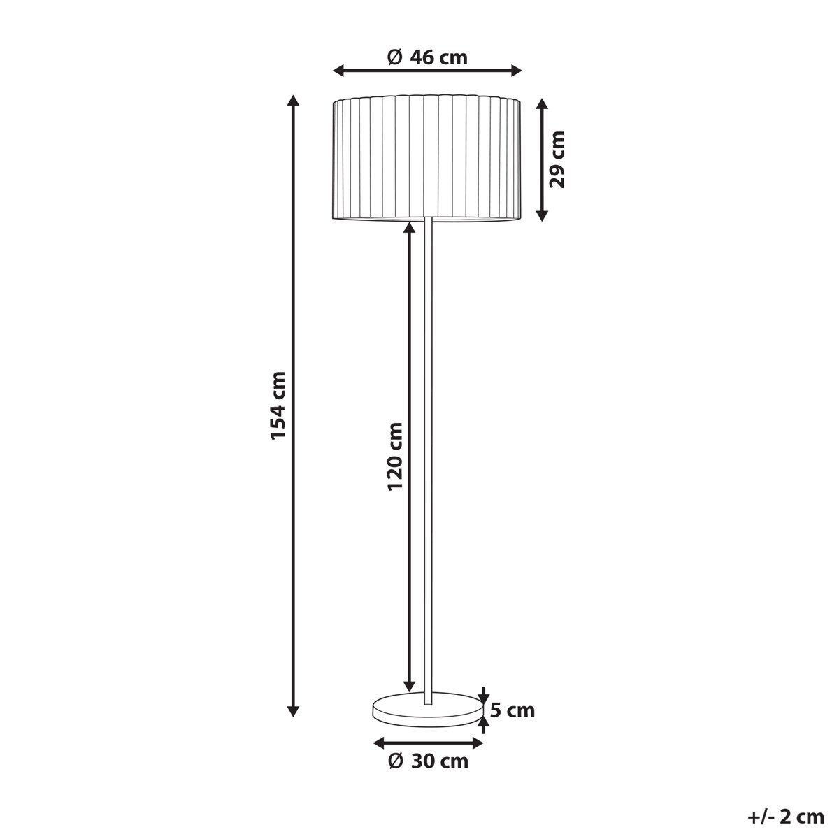 Lampa podłogowa LOURENS Metal Złamana biel