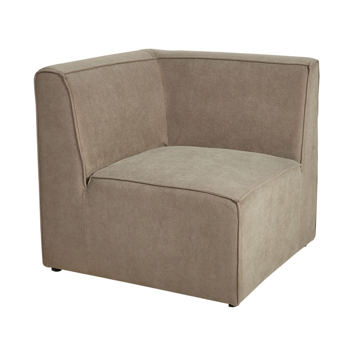 Sofa modułowa 2-osobowa sztruksowa beżowoszara LEMVIG