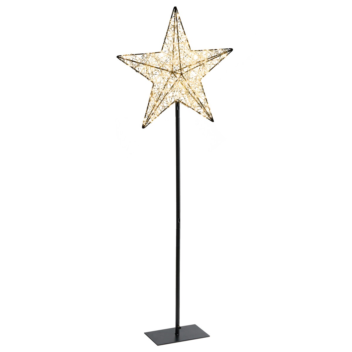 Dekoracja ogrodowa LED SANNAN 110 cm Gwiazda Czarny