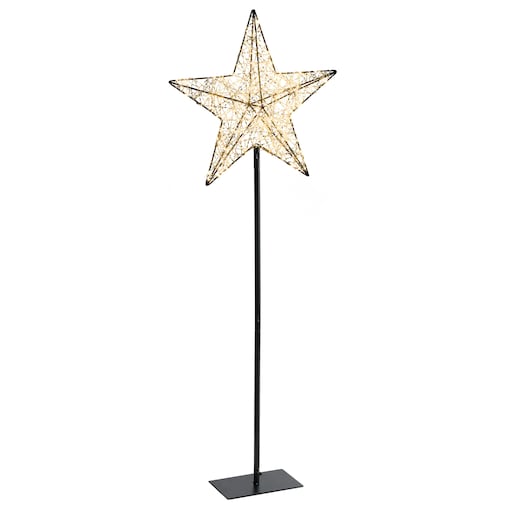 Dekoracja ogrodowa LED SANNAN 110 cm Gwiazda Czarny