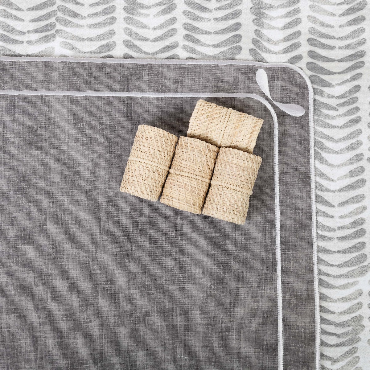 Obrączki na serwetki Beige Rings - 6 sztuk