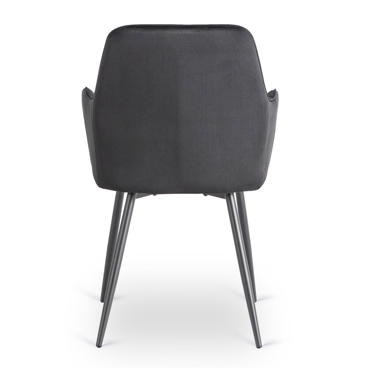 Krzesło Tapicerowane Welurowe Do Salonu Jadalni Kuchenne Czarne BRESSO