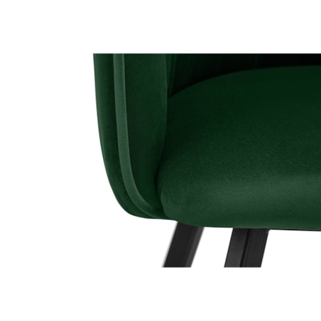 KONSIMO PYRUS welurowe krzesło ciemnozielone