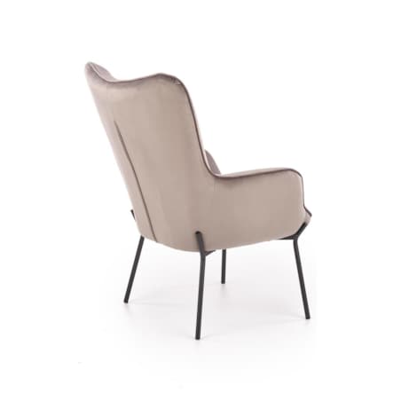 FOTEL TAPICEROWANY Cabres szary/czarny Z PODŁOKIETNIKAMI