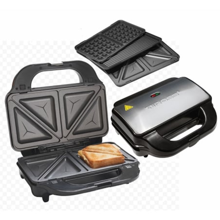 Opiekacz 3 w 1, 900W, , wymienne wkłady, gofry kanapki grill, TIROSS