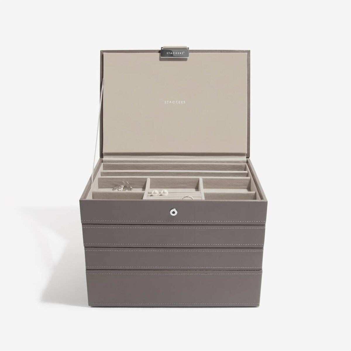 Szkatułka na biżuterię Stackers poczwórna classic brązowa