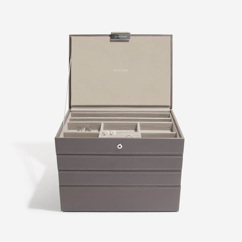 Szkatułka na biżuterię Stackers poczwórna classic brązowa