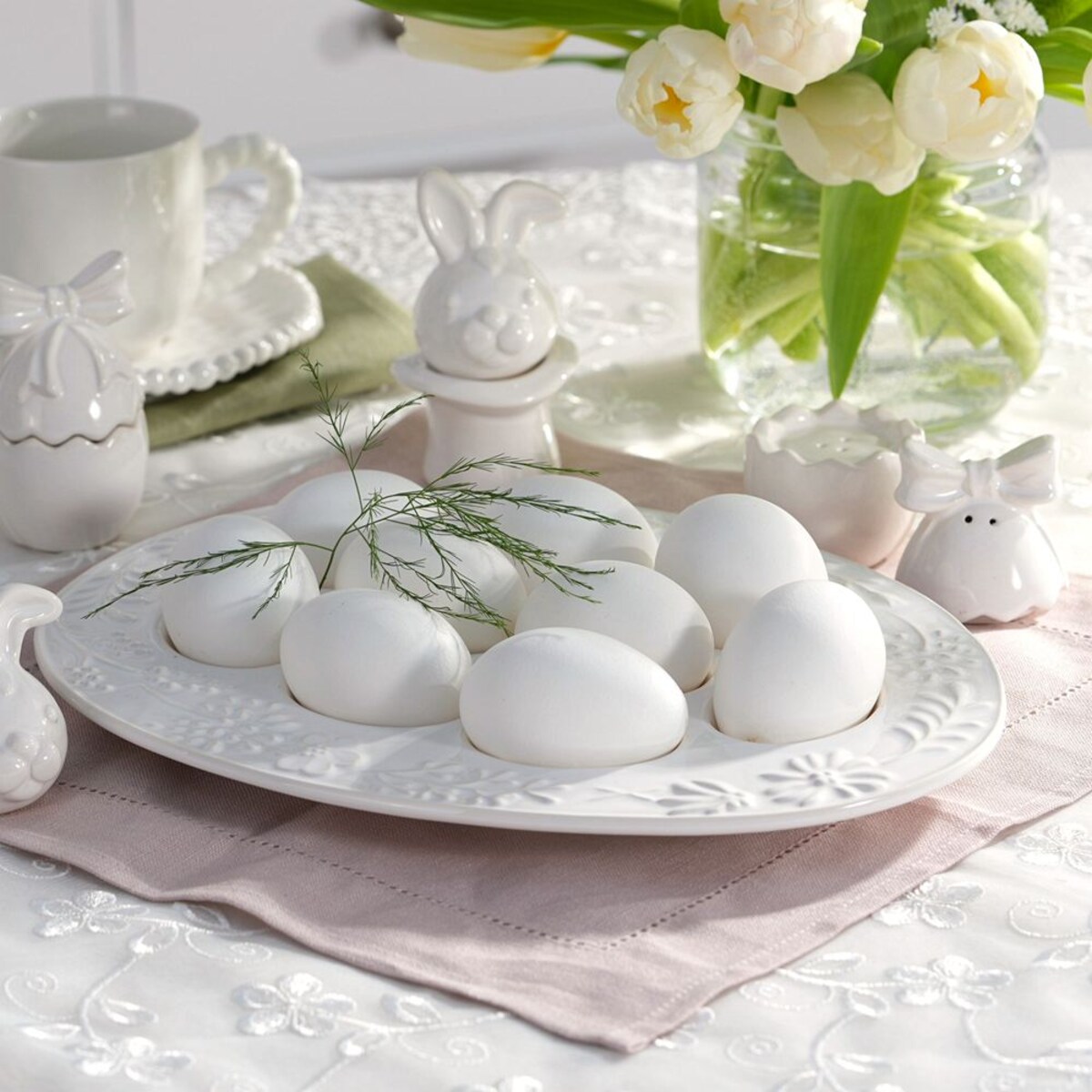 VILLA ITALIA Talerz na jajka ceramiczny 29 cm TIVOLI