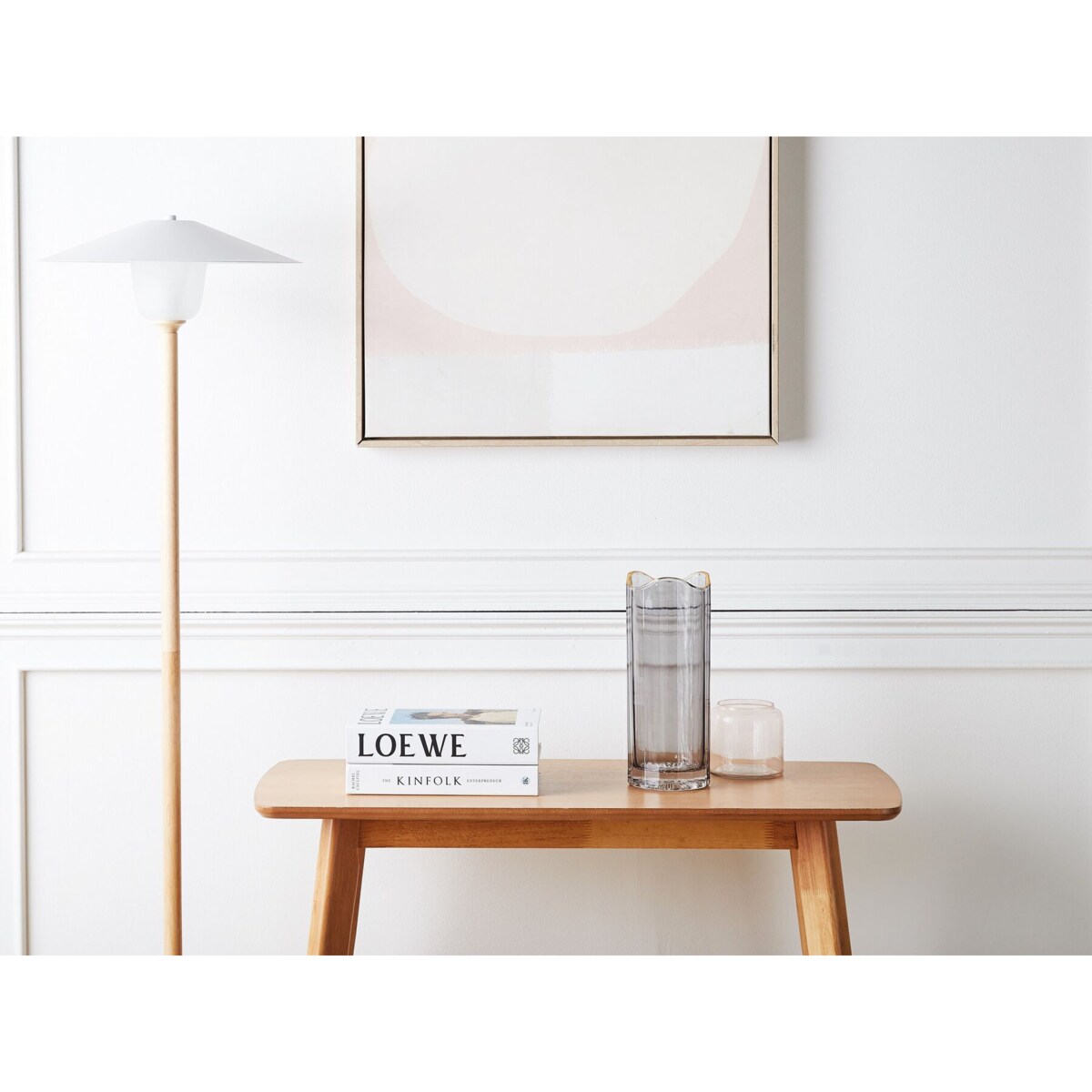 Wazon na kwiaty szklany 30 cm szary PERDIKI