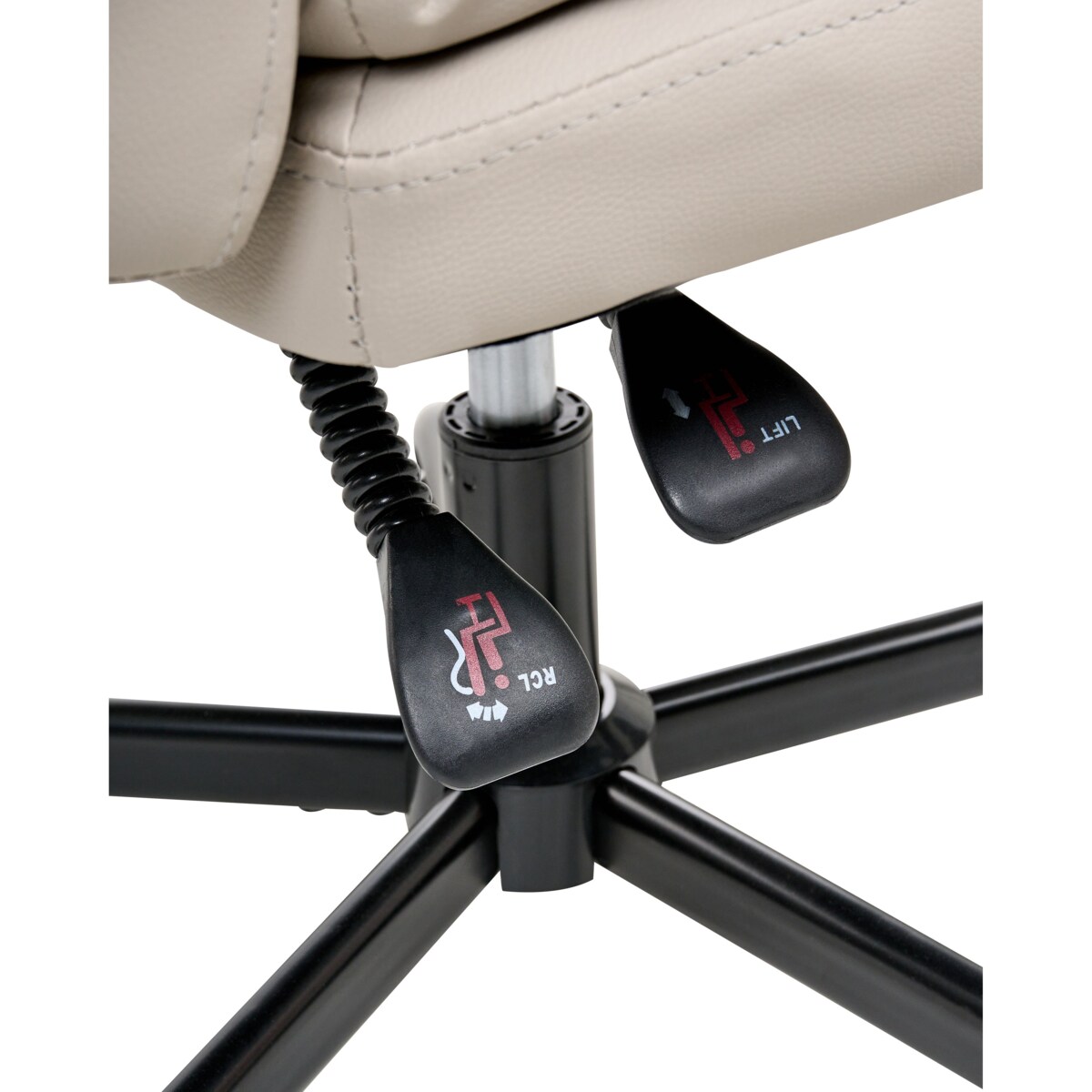 Fotel biurowy SERENE Ekoskóra Jasnobeżowy