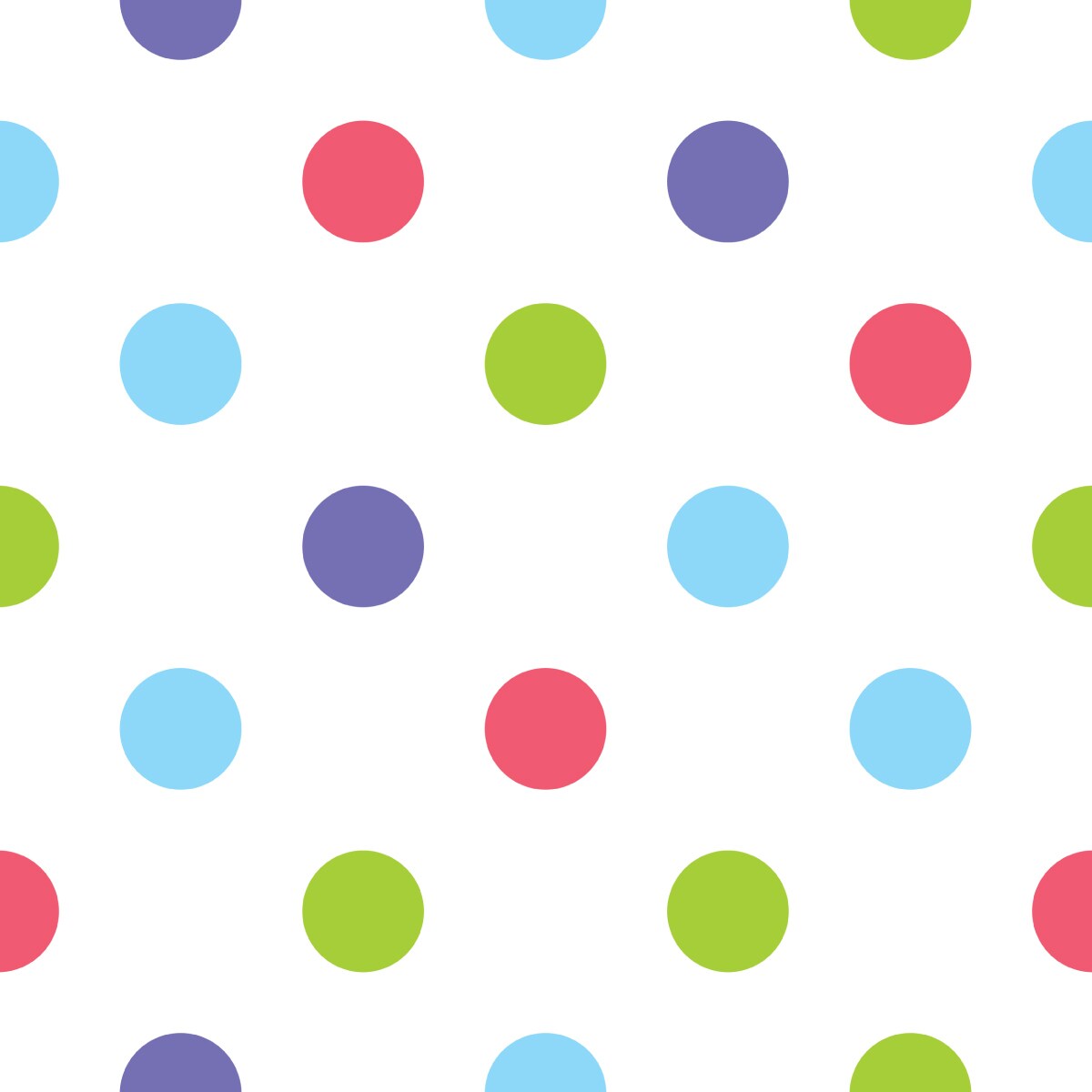 Tapeta Dla Dzieci Kolorowe GROSZKI Kropki