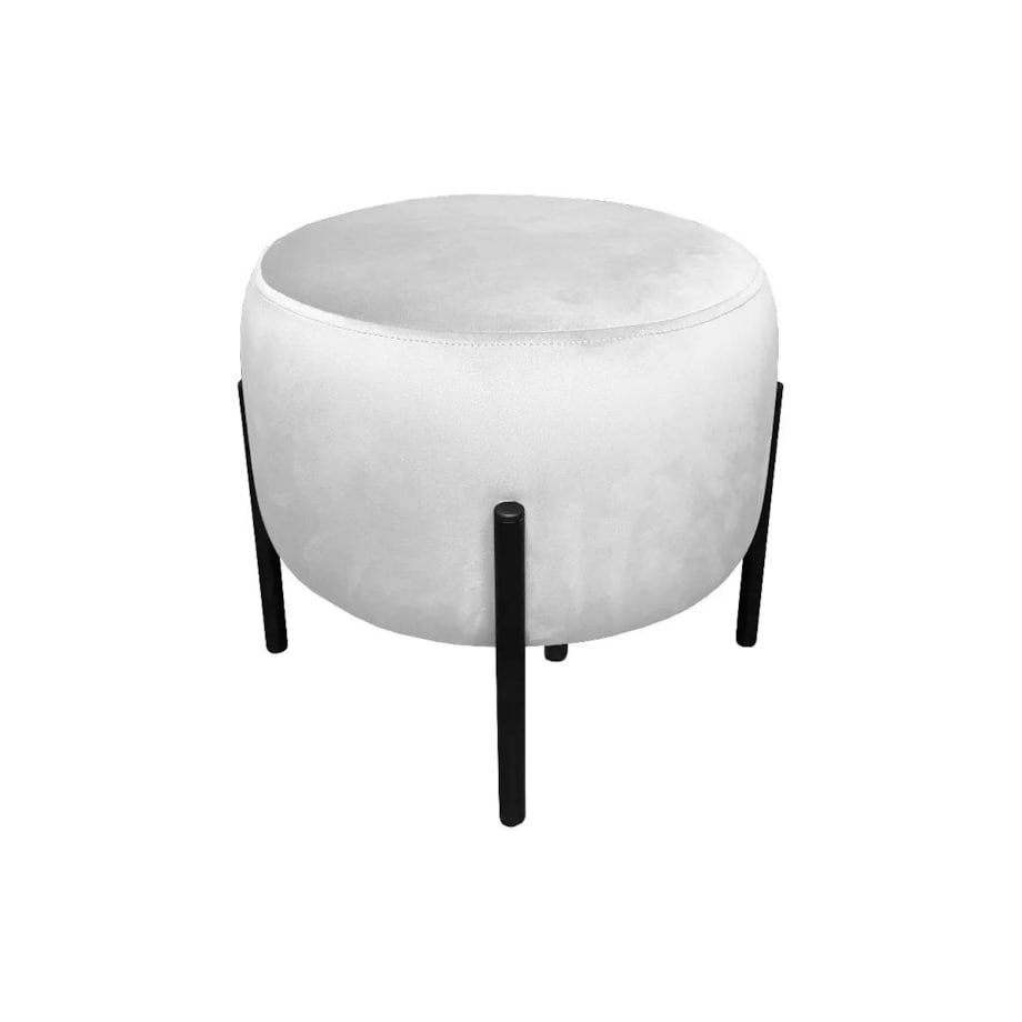 Pufa WILFRED MG VELVET jasnoszara