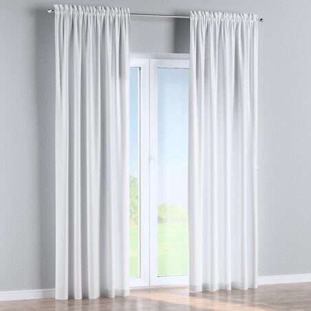 Zasłona na kanale z grzywką 1 szt. 130x245 biały z połyskiem