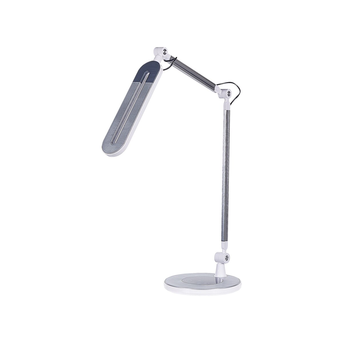 Lampa biurkowa LED metalowa srebrna GRUS