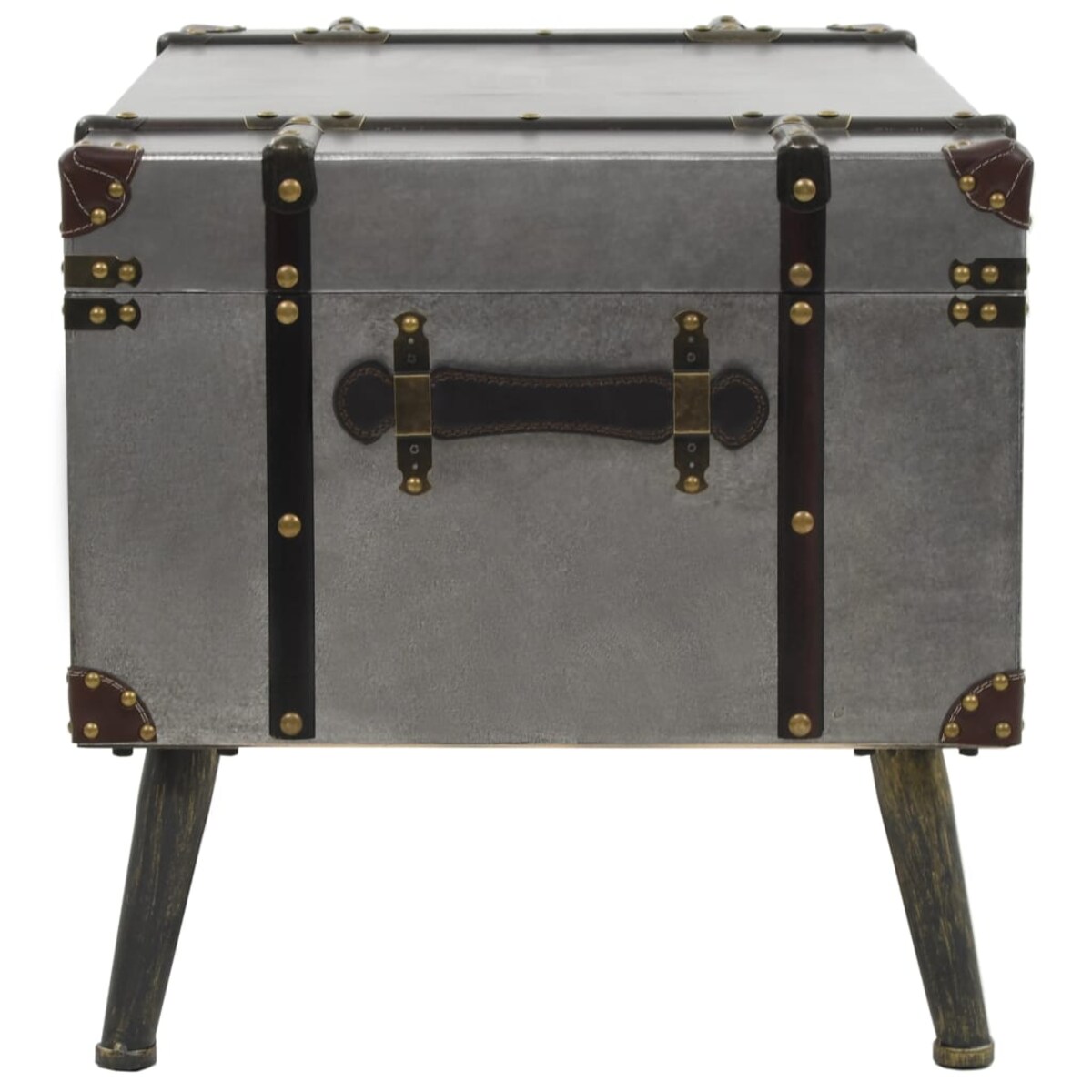 vidaXL Stolik kawowy z płyty MDF i aluminium, 102 x 51 x 47,5 cm