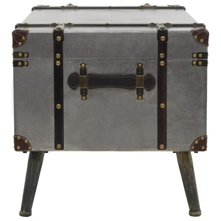 vidaXL Stolik kawowy z płyty MDF i aluminium, 102 x 51 x 47,5 cm