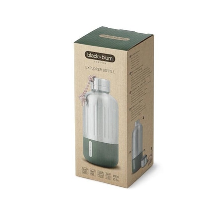 Butelka na wodę oliwkowa Explorer, 650 ml, Black+Blum