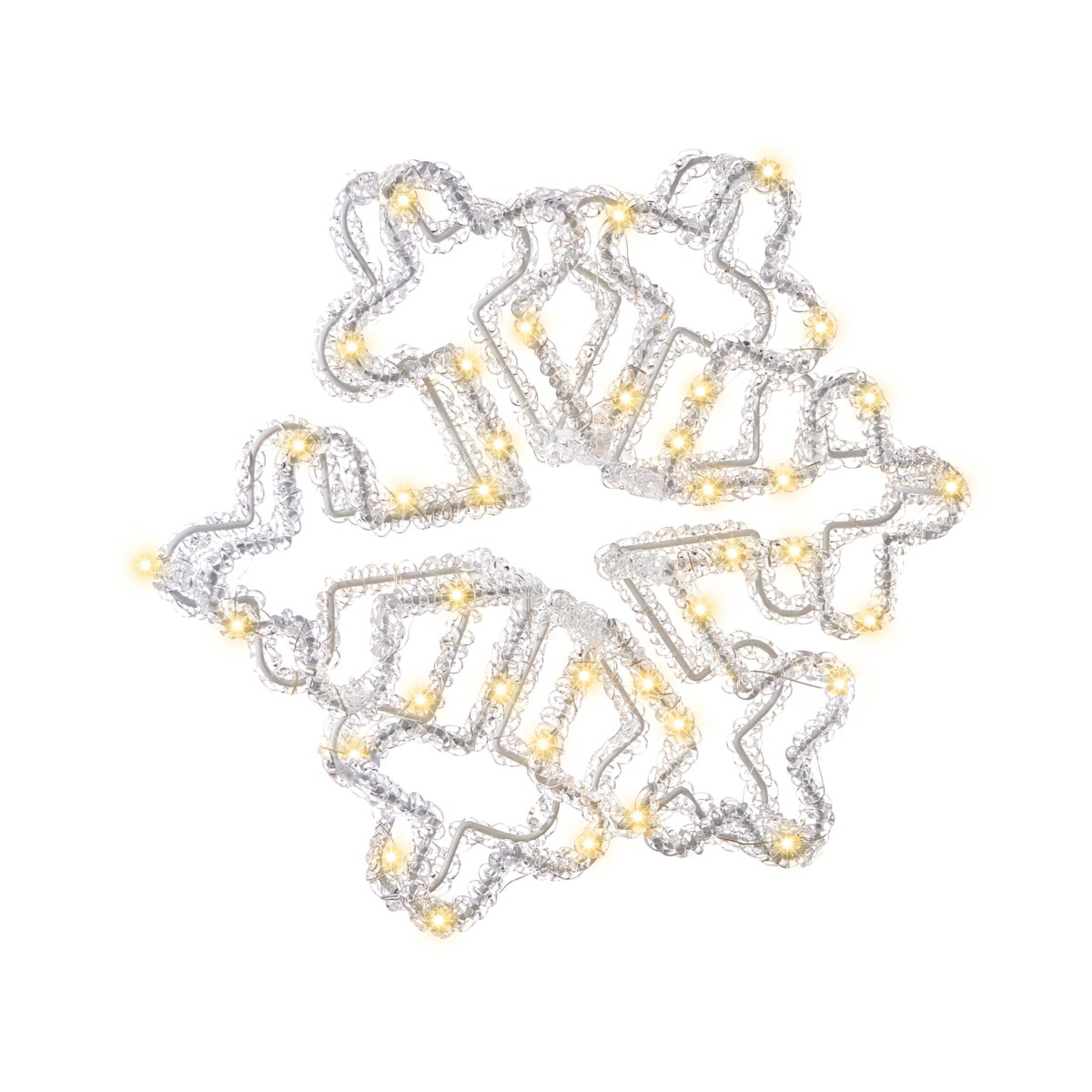 Dekoracja ogrodowa LED SILVERAN Śnieżynka 28 cm Biały