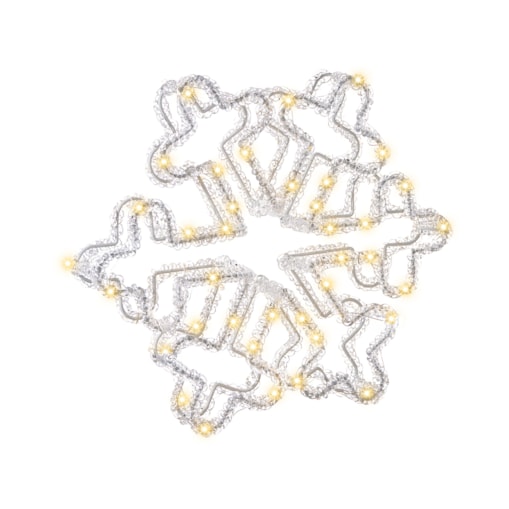 Dekoracja ogrodowa LED SILVERAN Śnieżynka 28 cm Biały