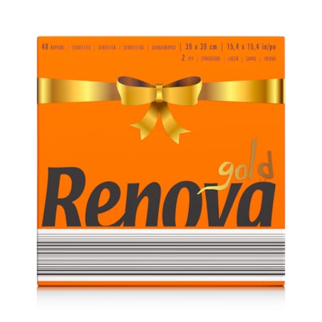 Serwetki stołowe Renova GOLD pomarańczowe 40szt