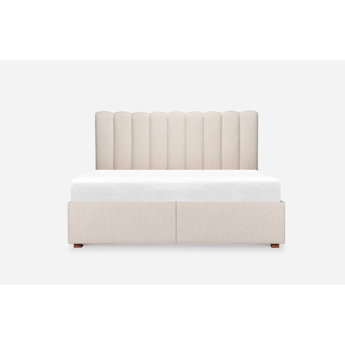 Łóżko Magnolia (140x200) z pojemnikiem na pościel w tkaninie Colourwash 11 Sand