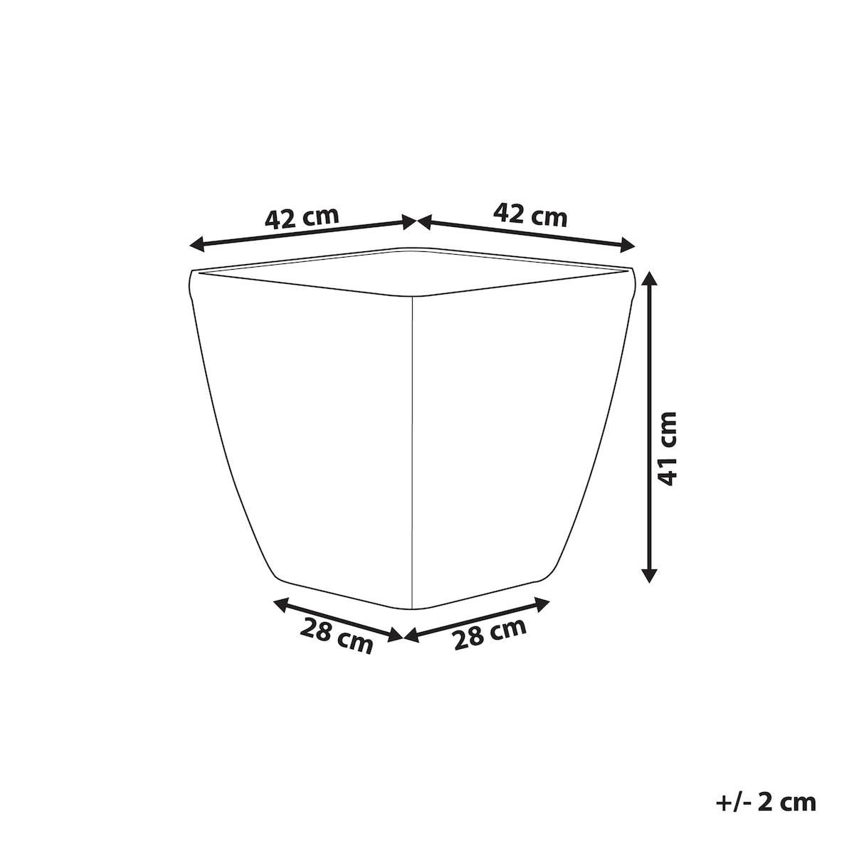 Donica ASTRAS 42 cm Srebrny