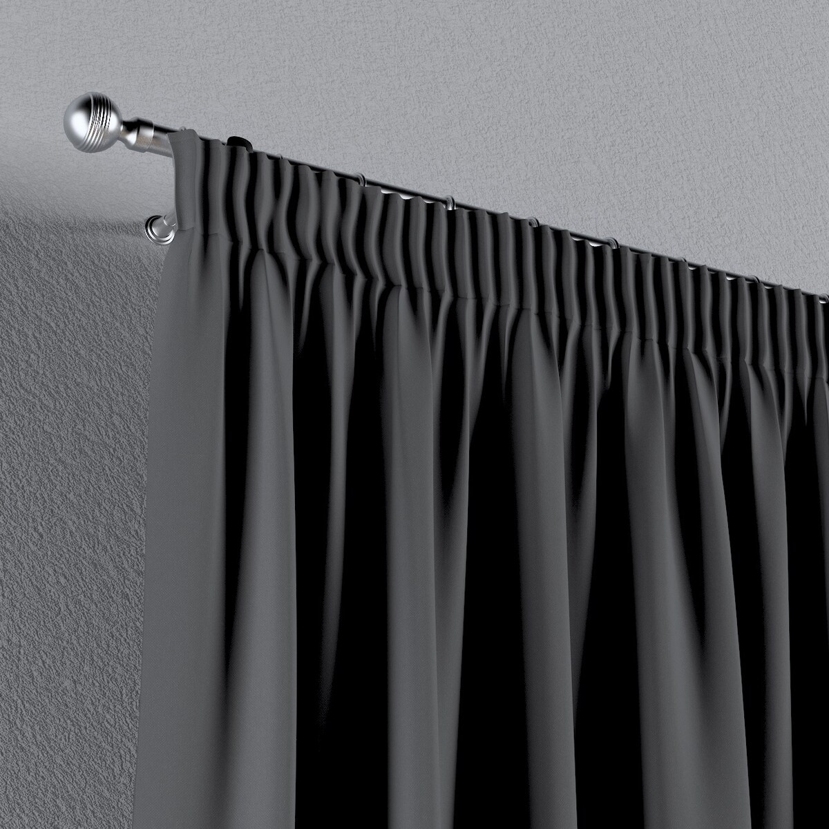 Zasłona na taśmie marszczącej 1 szt. 130x260 grafitowy