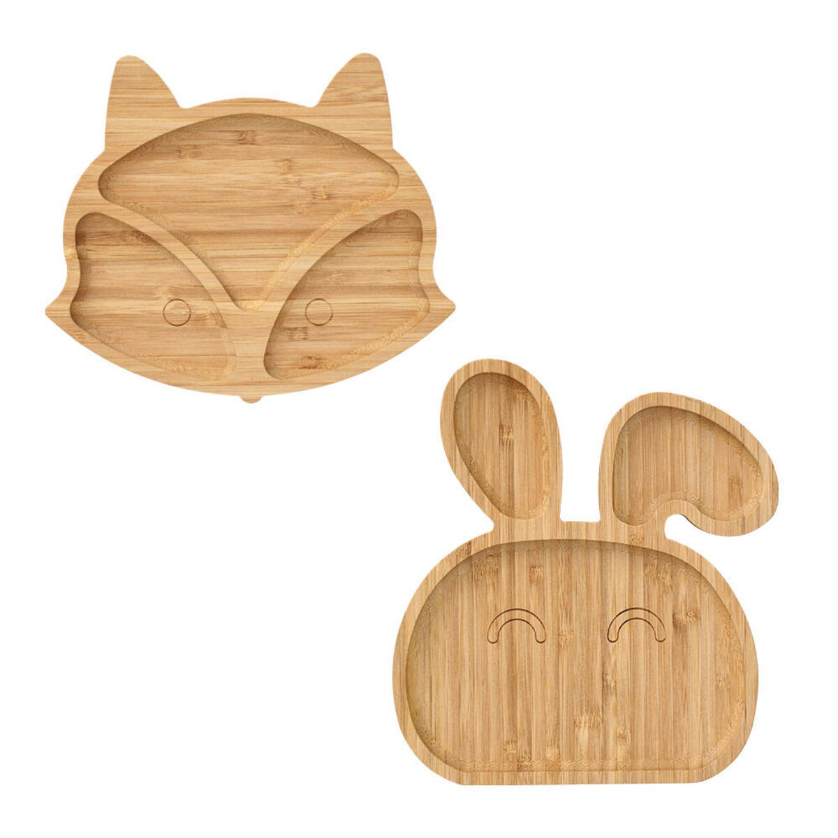 Bambusowy talerz na przekąski w kształcie lisa FOX, 23 x 19 cm