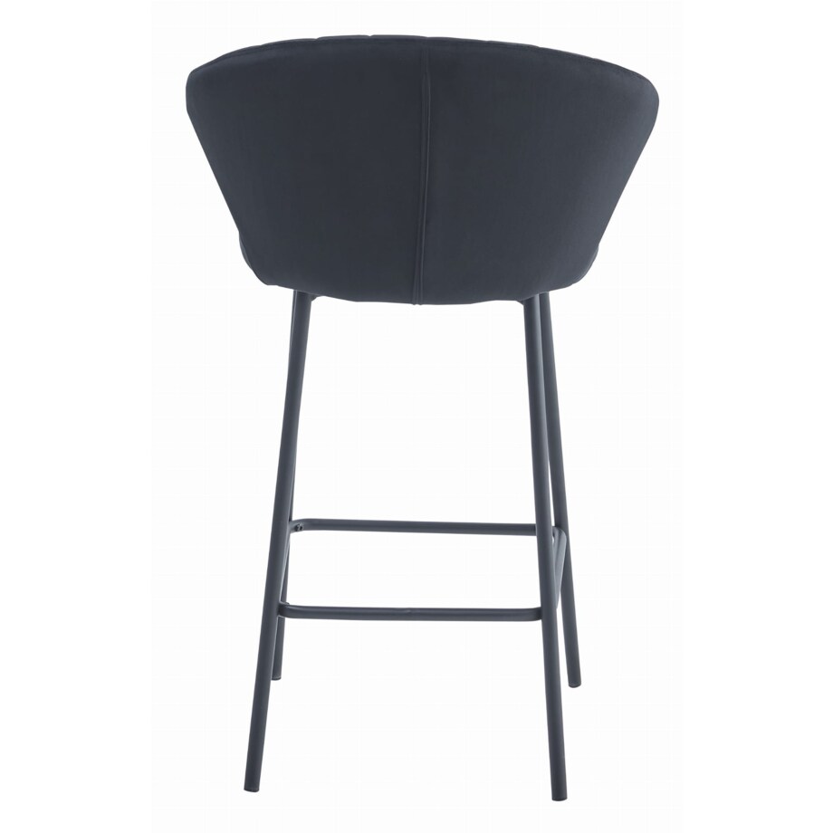 Hoker Do Jadalni Kuchni Baru Wysoki Gatta - Czarny Aksamit / Nogi Czarne X 3