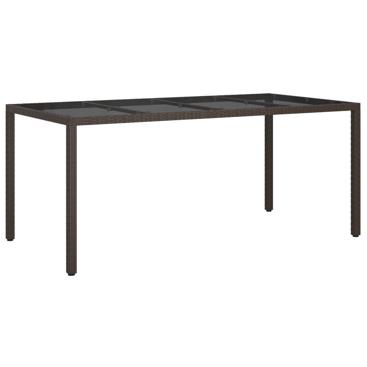 vidaXL Stół jadalniany Brązowy 190x90x75 cm Polirattan